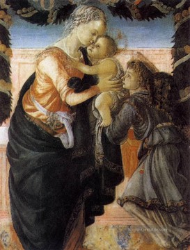  Engel Malerei - Madonna und Kind mit einem Engel 2 Sandro Botti